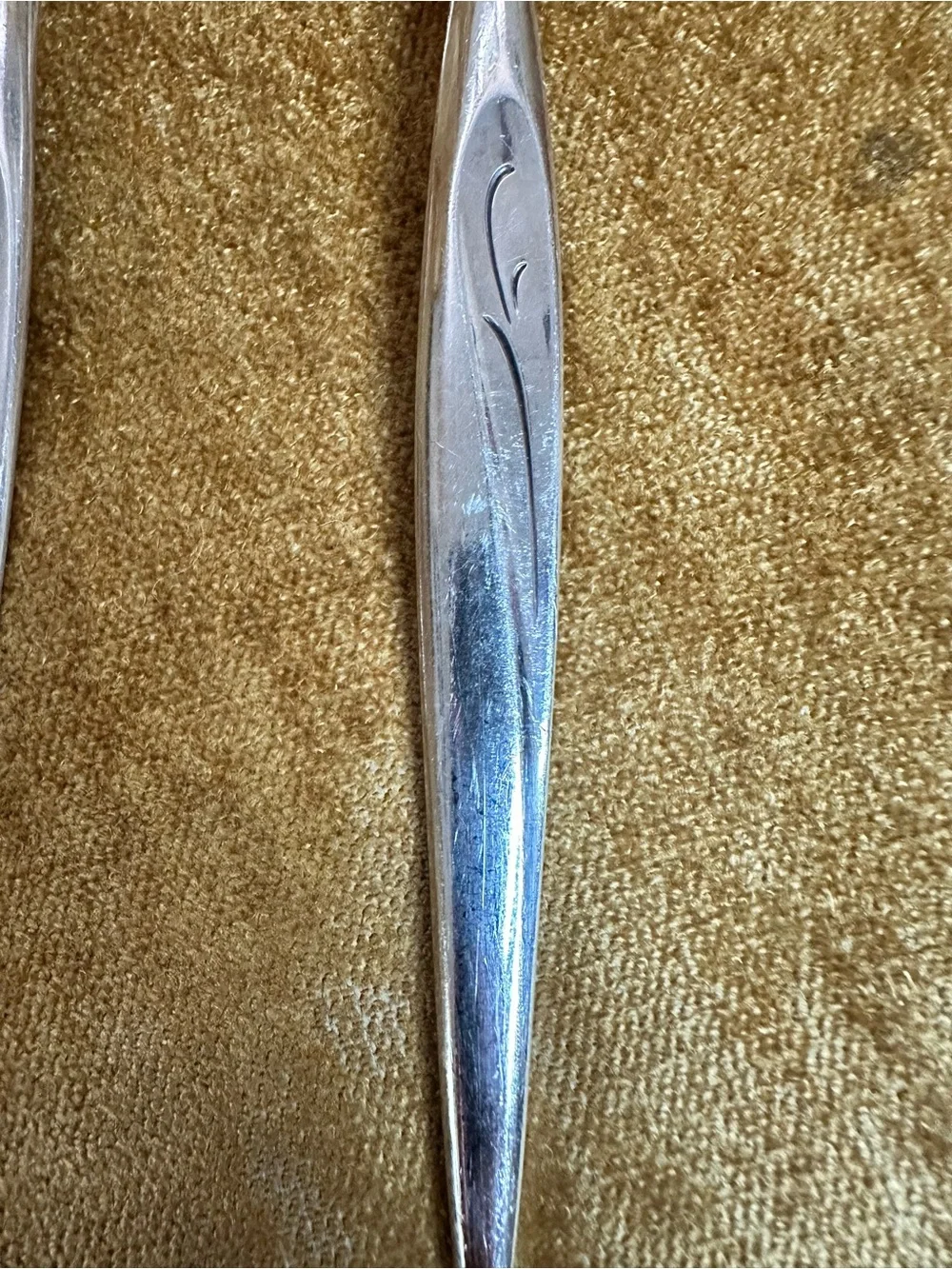 Vintage 60s Oneida Community Flight Serving Spoons Pair - Silver Plated
